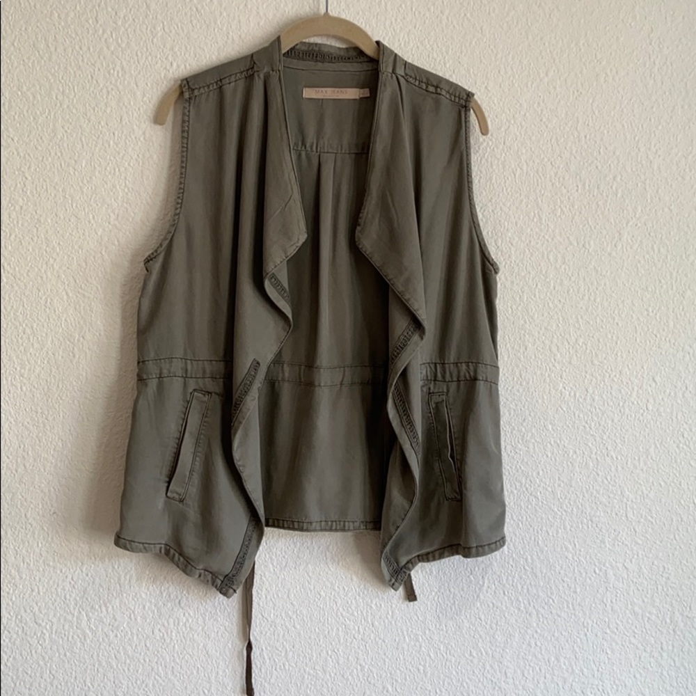 Max Jeans utility jacket style open vest